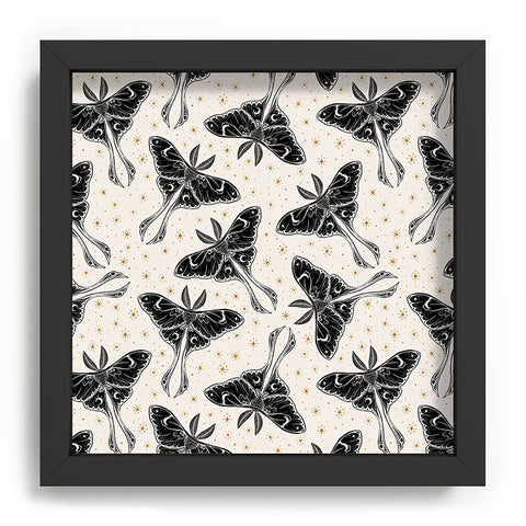 Avenie Luna Moth Cream And Black Recessed Framing Square