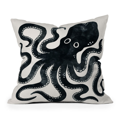 Avenie Minoan Octopus Outdoor Throw Pillow