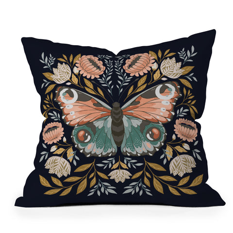 Avenie Morris Inspired Butterfly II Outdoor Throw Pillow