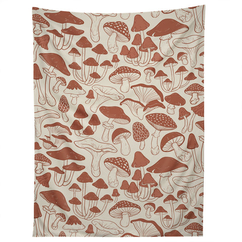 Avenie Mushrooms In Terracotta Tapestry