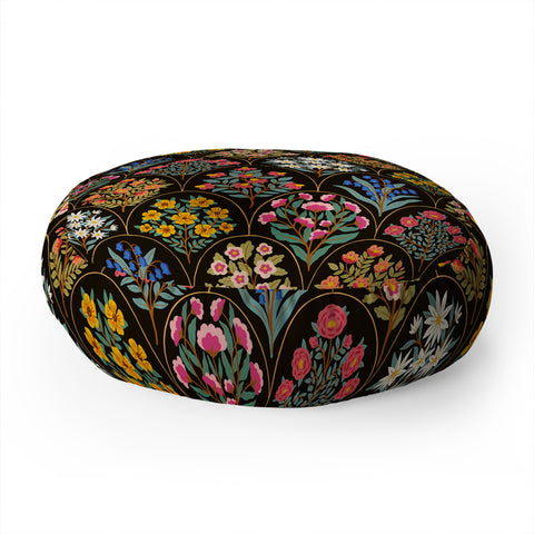 Avenie Natures Tapestry Collection Floor Pillow Round
