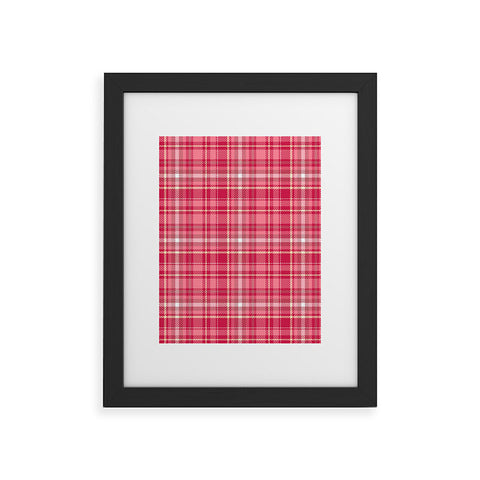 Avenie Pink Plaid Framed Art Print