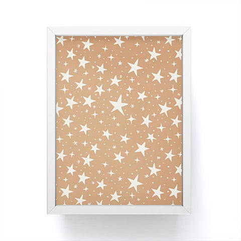 Avenie Stars In Neutral Framed Mini Art Print