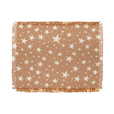 Avenie Stars In Neutral Throw Blanket