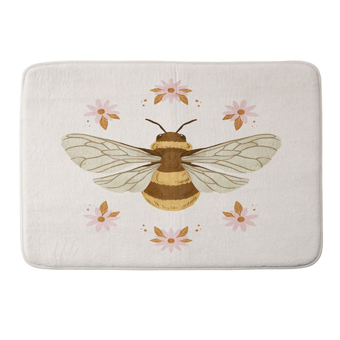 Avenie Sweet Spring Bee Memory Foam Bath Mat