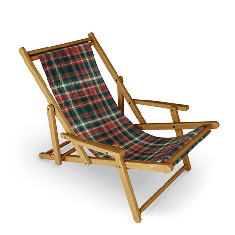 Avenie Vintage Christmas Plaid Sling Chair