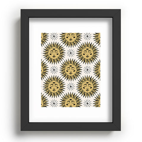 Avenie Vintage Sun In Gold Recessed Framing Rectangle
