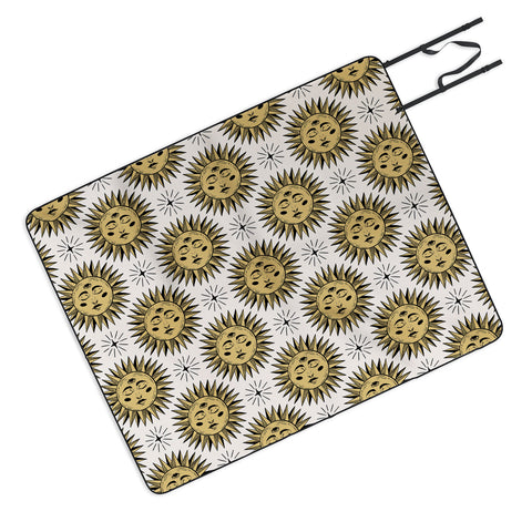 Avenie Vintage Sun In Gold Picnic Blanket