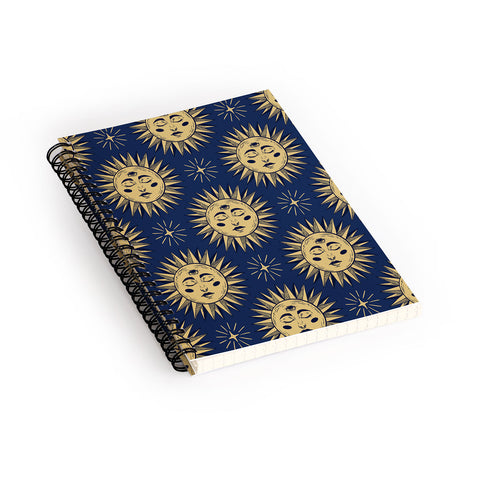 Avenie Vintage Sun Navy Spiral Notebook