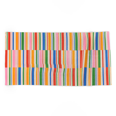 ayeyokp Stripes PATTERN 01 The Retro Beach Towel