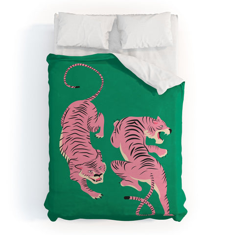 ayeyokp The Chase Pink Tiger Edition Duvet Cover