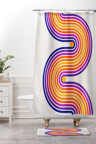 ayeyokp The Groove Retro 80s Edition Shower Curtain And Mat