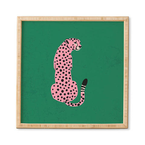 ayeyokp The Stare Pink Cheetah Edition Framed Wall Art