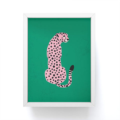 ayeyokp The Stare Pink Cheetah Edition Framed Mini Art Print