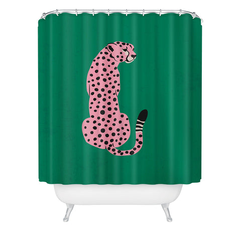 ayeyokp The Stare Pink Cheetah Edition Shower Curtain