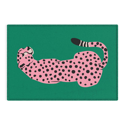 ayeyokp The Stare Pink Cheetah Edition Outdoor Rug