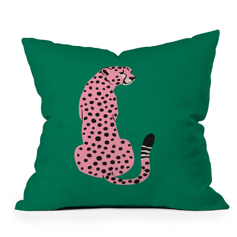 ayeyokp The Stare Pink Cheetah Edition Throw Pillow