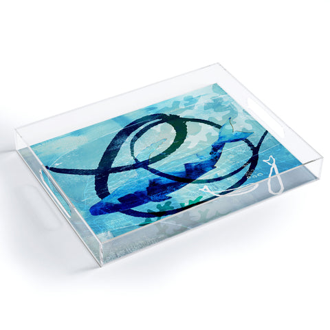 Barbara Chotiner Ocean Swirl Acrylic Tray