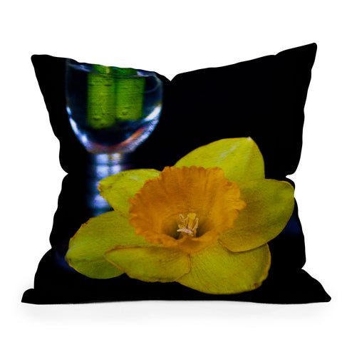 Barbara Sherman Daffodil Outdoor Throw Pillow