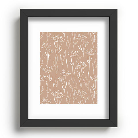 Barlena Dried Flowers and Leaves Recessed Framing Rectangle