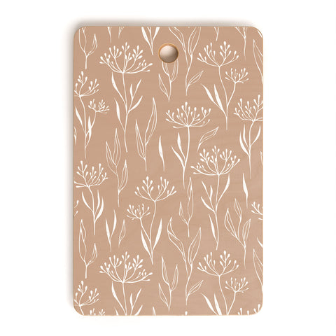 Barlena Dried Flowers and Leaves Cutting Board Rectangle