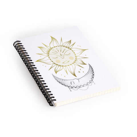 Barlena Magical Sun and Moon Spiral Notebook