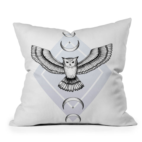 Barlena Mystic Owl Outdoor Throw Pillow