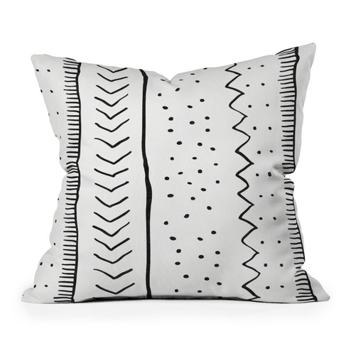 Becky Bailey Moroccan Stripe in Cream Outdoor Throw Pillow