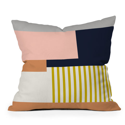 Becky Bailey Sol Abstract Geometric Print i Outdoor Throw Pillow