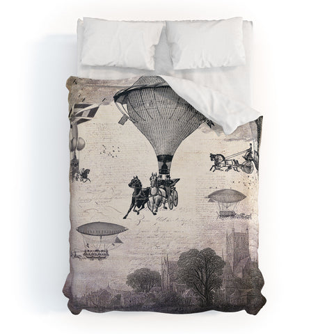 Belle13 Carrilloons Over The City Duvet Cover