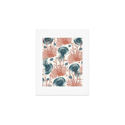 Belle13 Coral And Jellyfish Art Print