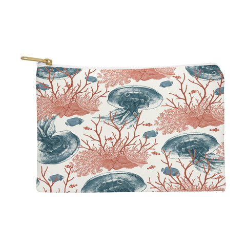 Belle13 Coral And Jellyfish Pouch