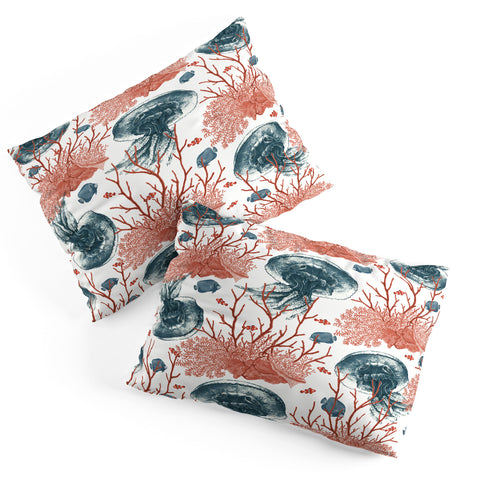 Belle13 Coral And Jellyfish Pillow Shams