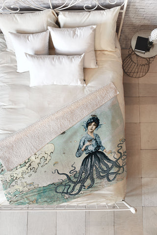 Belle13 Sea Fairy Fleece Throw Blanket
