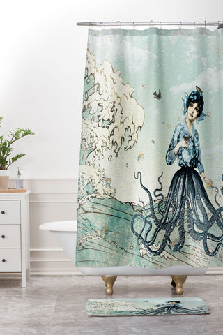 Belle13 Sea Fairy Shower Curtain And Mat