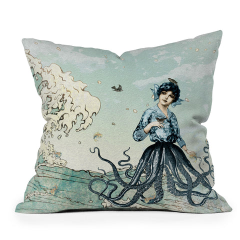 Belle13 Sea Fairy Outdoor Throw Pillow