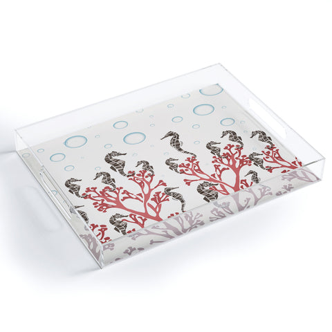 Belle13 Seahorse Forest Acrylic Tray