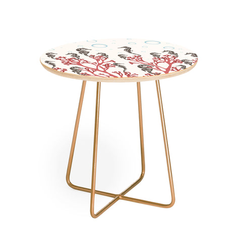 Belle13 Seahorse Forest Round Side Table