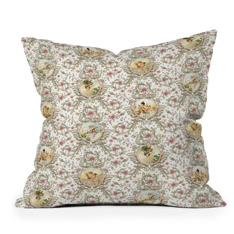Belle13 Seasons Ivory Outdoor Throw Pillow