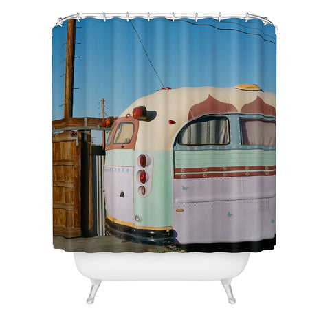 Bethany Young Photography Joshua Tree Bus on Film Shower Curtain