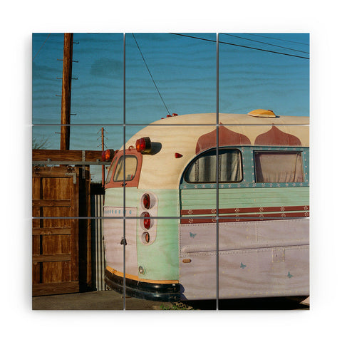 Bethany Young Photography Joshua Tree Bus on Film Wood Wall Mural