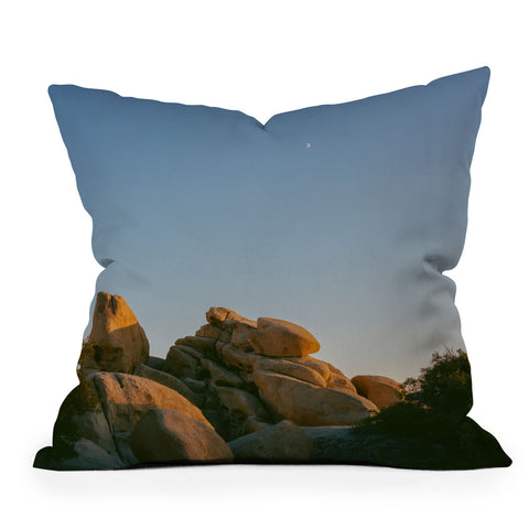 Bethany Young Photography Joshua Tree Moon X on Film Outdoor Throw Pillow
