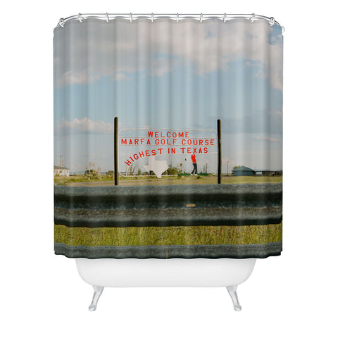 Bethany Young Photography Marfa Golf Course on Film Shower Curtain