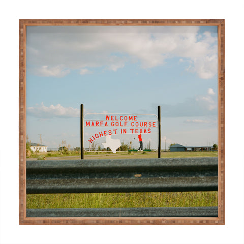 Bethany Young Photography Marfa Golf Course on Film Square Tray