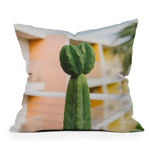 Bethany Young Photography Palm Springs Cactus II Outdoor Throw Pillow