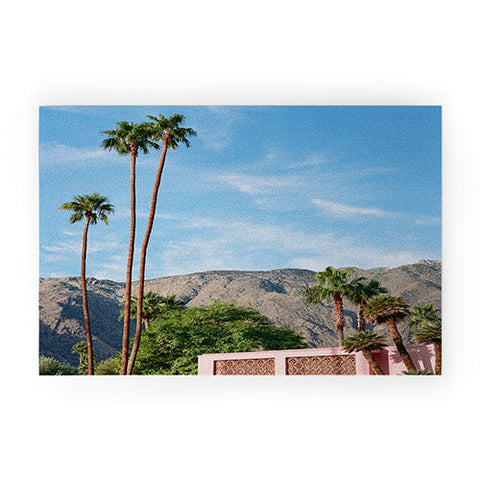 Bethany Young Photography Palm Springs Pink House Welcome Mat