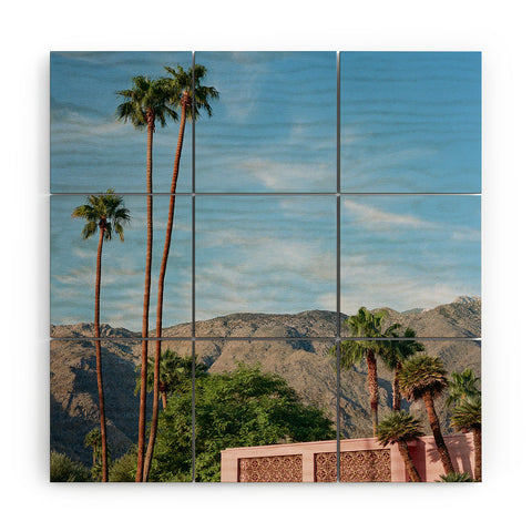 Bethany Young Photography Palm Springs Pink House Wood Wall Mural