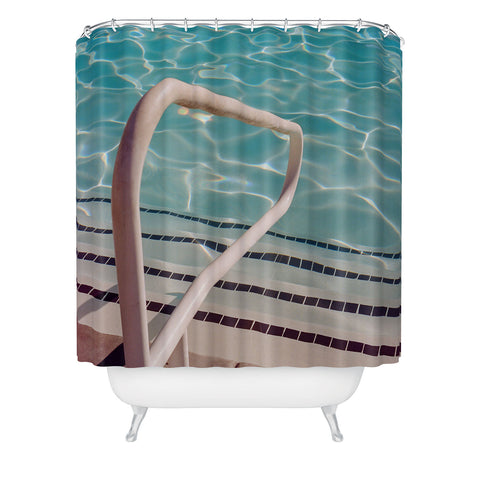Bethany Young Photography Palm Springs Pool Day on Film Shower Curtain