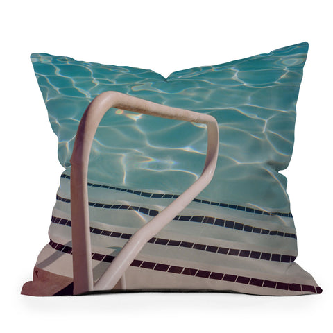 Bethany Young Photography Palm Springs Pool Day on Film Outdoor Throw Pillow