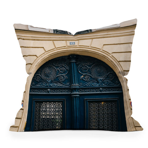 Bethany Young Photography Paris Doors IV Outdoor Throw Pillow